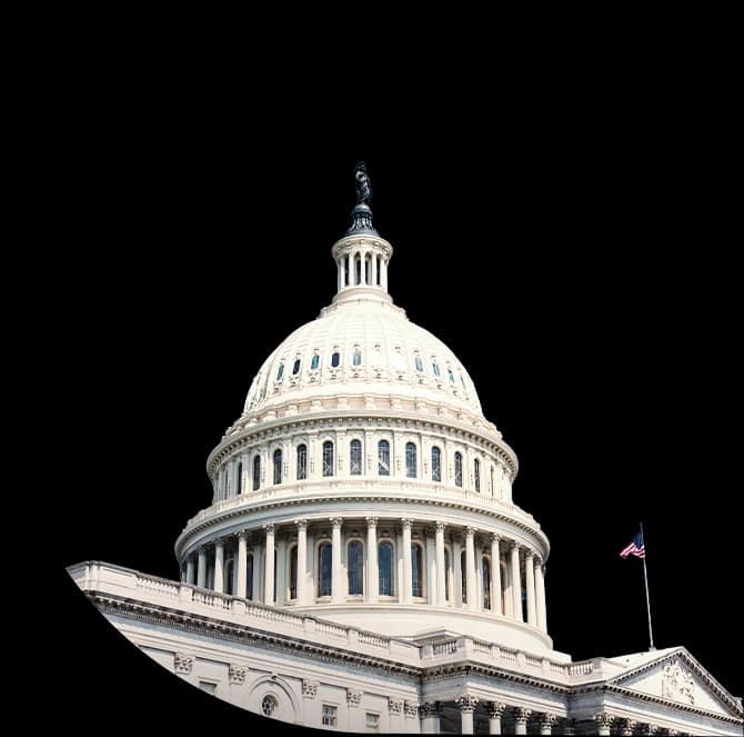 A picture of the United States capitol building