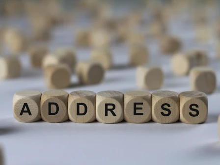 Address written in blocks