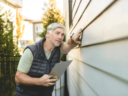 Man performing a property inspection