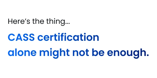 The USPS CASS certification badge