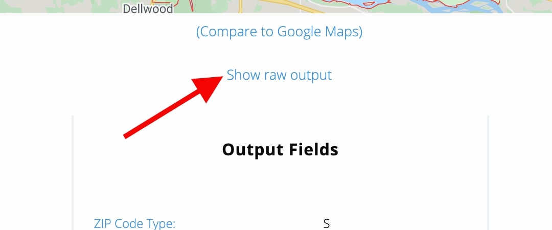 County FIPS Codes Raw Output