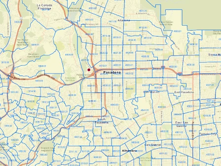 FFIEC Geocode tool map result