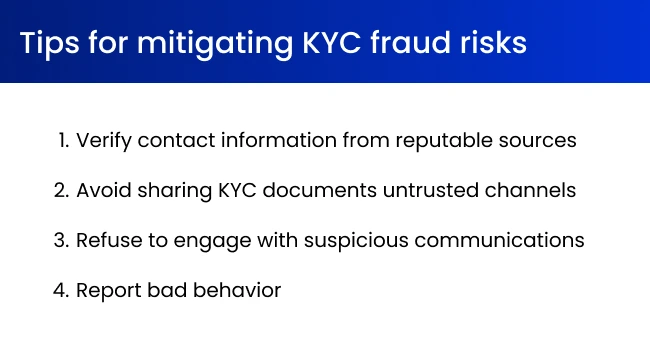 Tips for mitigating KYC scam risks