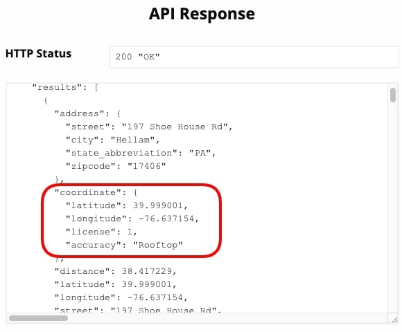 Step 5b: view best available geocodes for each address