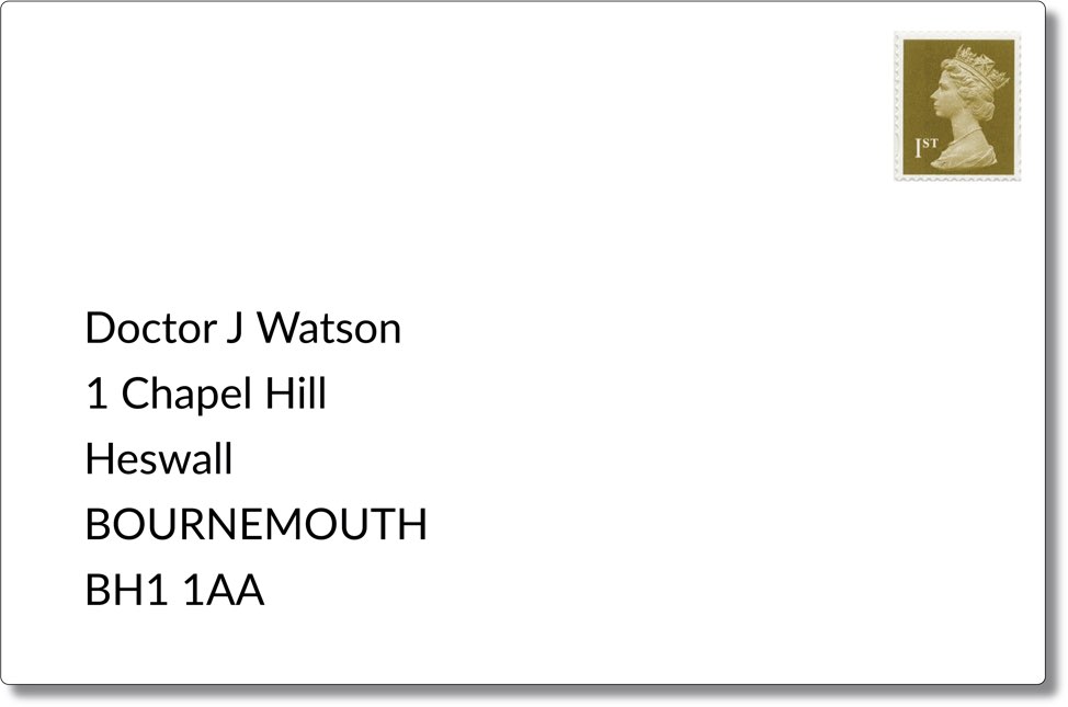 UK Return Address Format