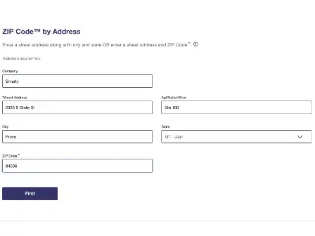 USPS address lookup tool