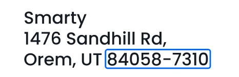 USPS full ZIP+4 Code 9-digit address