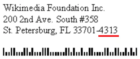 After the full ZIP Code lookup process is complete 33701-4313