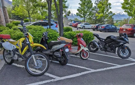 Bikes in the Smarty parking lot.