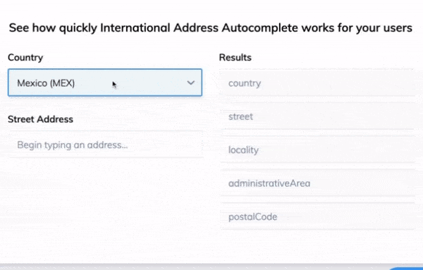 International Address Lookup Autocomplete