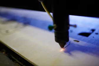 Laser engraving a piece of metal