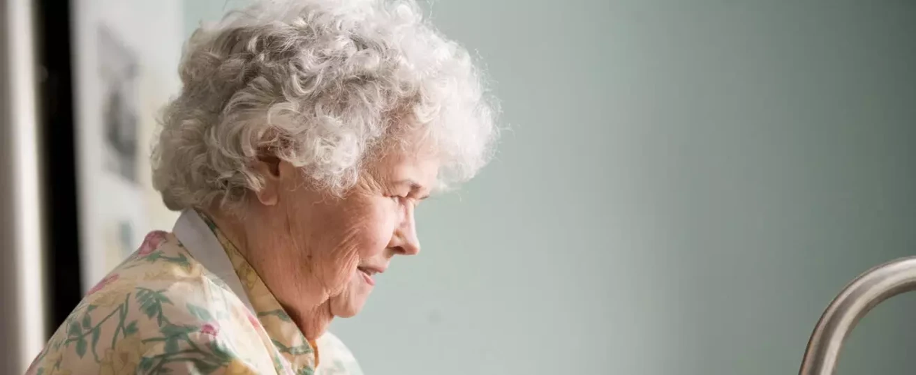 Grandmother looking downward