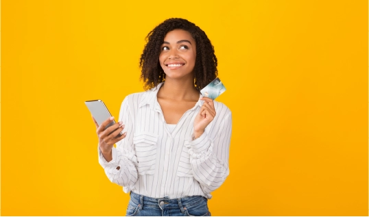 Woman smiling