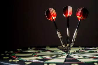 Darts depicting accuracy and percision