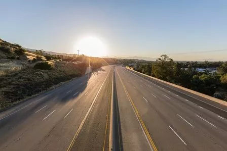 Completely empty freeway