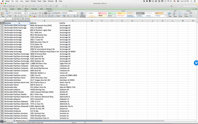 image of your address list