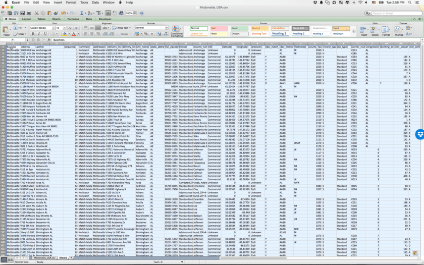image of pasting the finished address list