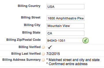 Verified address