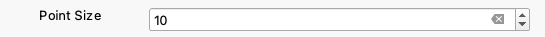 point size input