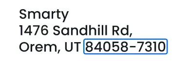 USPS full ZIP+4 Code 9 digit address