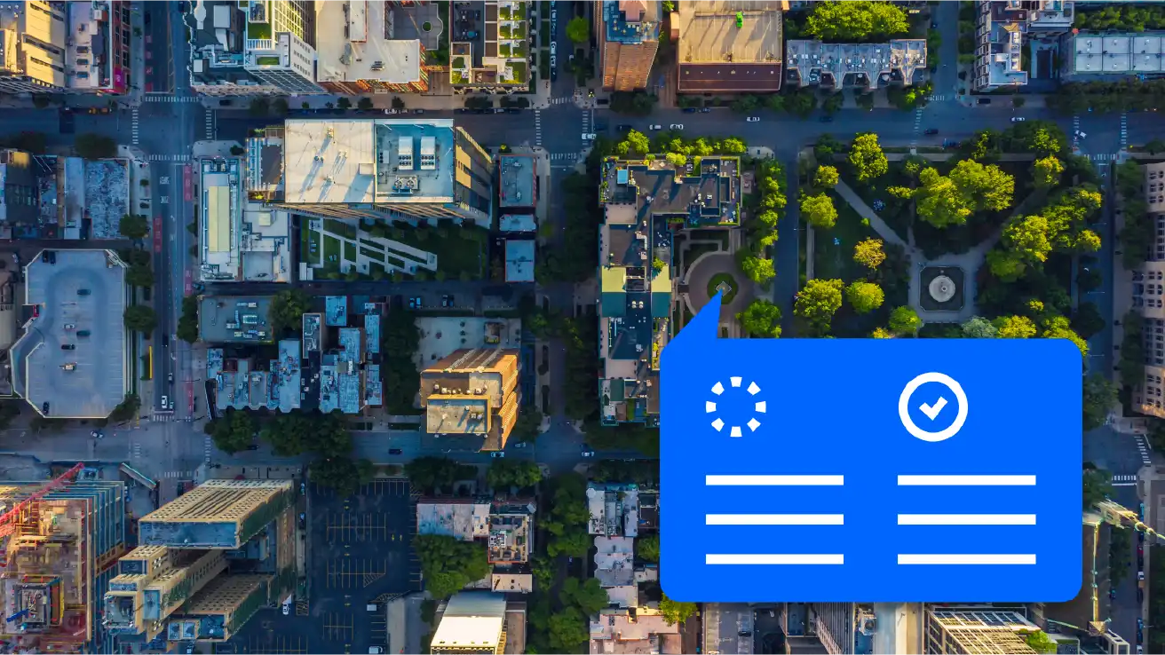 bird eye view of a city