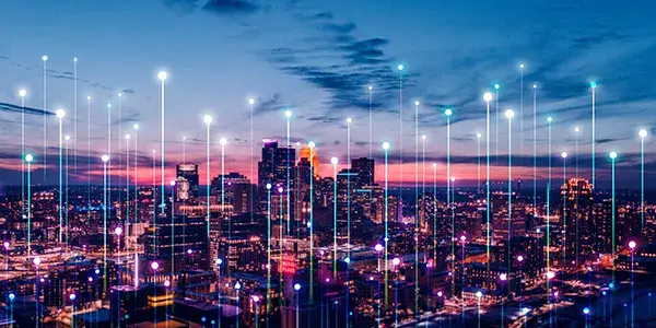 Address pins in a city